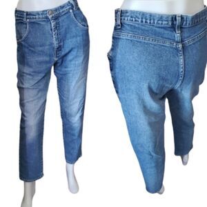 VINTAGE 90s mom jeans‎ high rise tapered leg blue 10